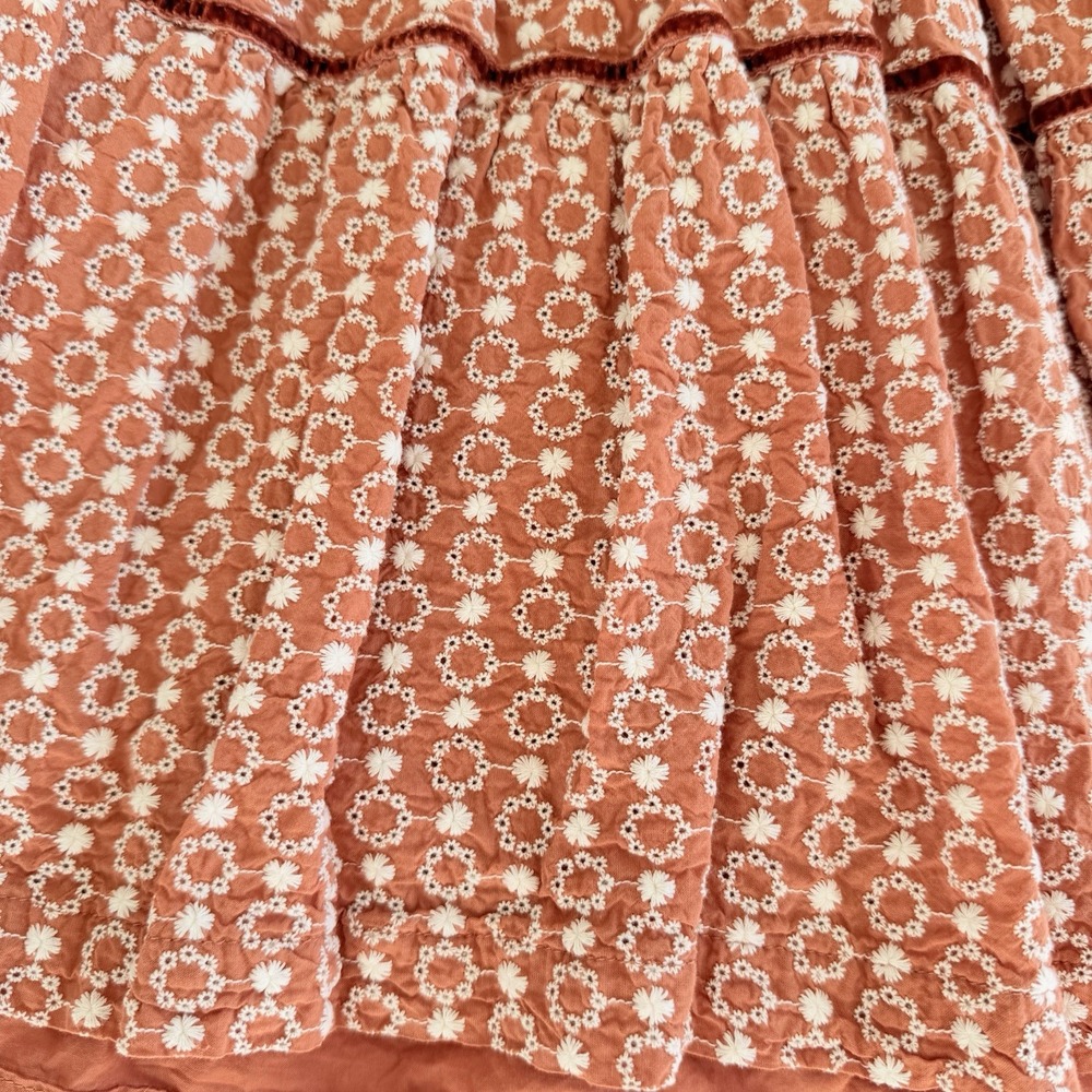Pink chicken girls maribelle dress - orange daisy eyelet Size 8Y Prairie Cottage - Picture 2 of 8
